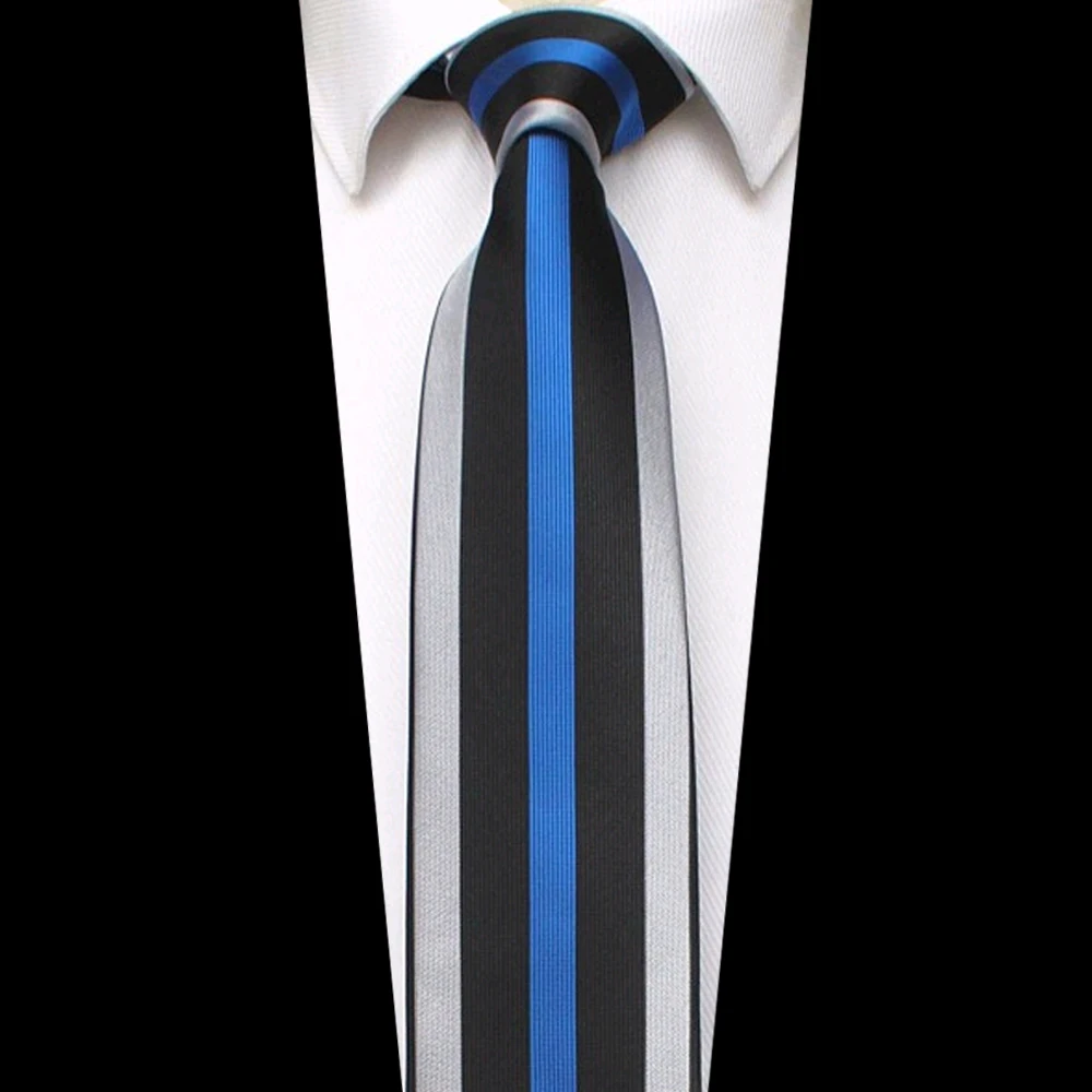 JEMYGINS американский полицейский галстук тонкая Голубая линия галстук с подарочной коробкой новейший дизайн высокого качества для полиции США мужчин