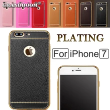 100 шт гальванические ТПУ Litchi узор мягкий покрытие зернистый кожаный чехол для iPhone 11 Pro Max XS XR X 8 7 6 6S Plus чехол для телефона