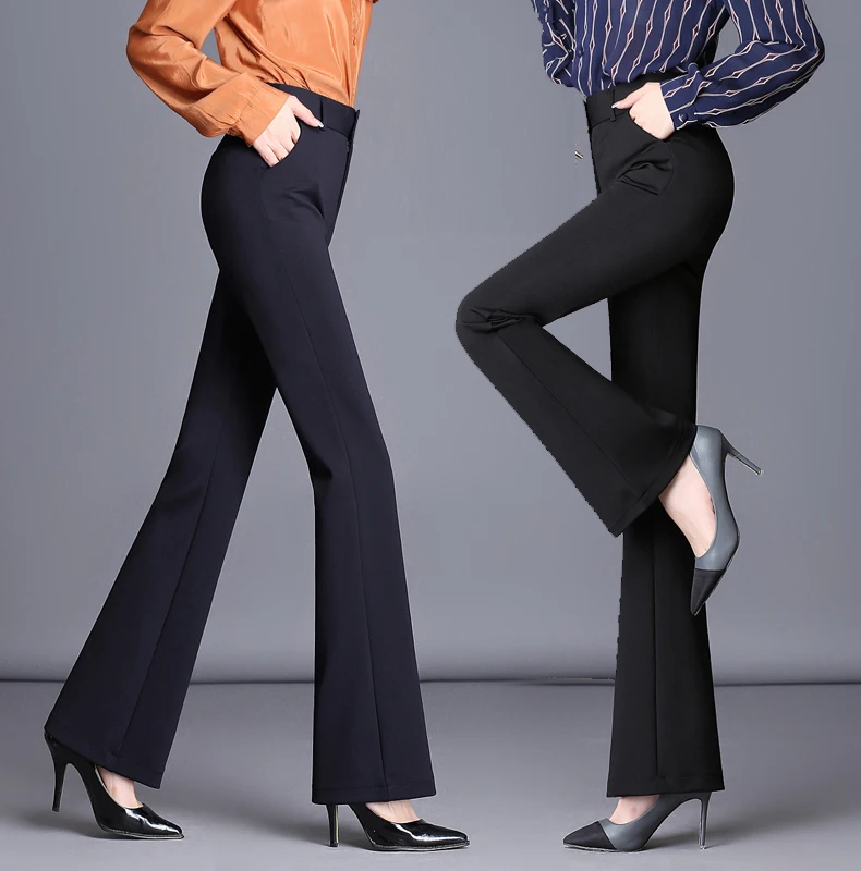 Новая Корейская версия самокультивируемых микро-ла брюки эластичные тонкие брюки-колокольчики профессиональные брюки