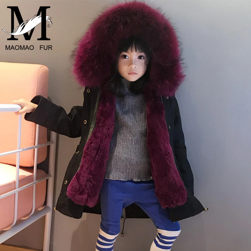 little girl rabbit fur coat