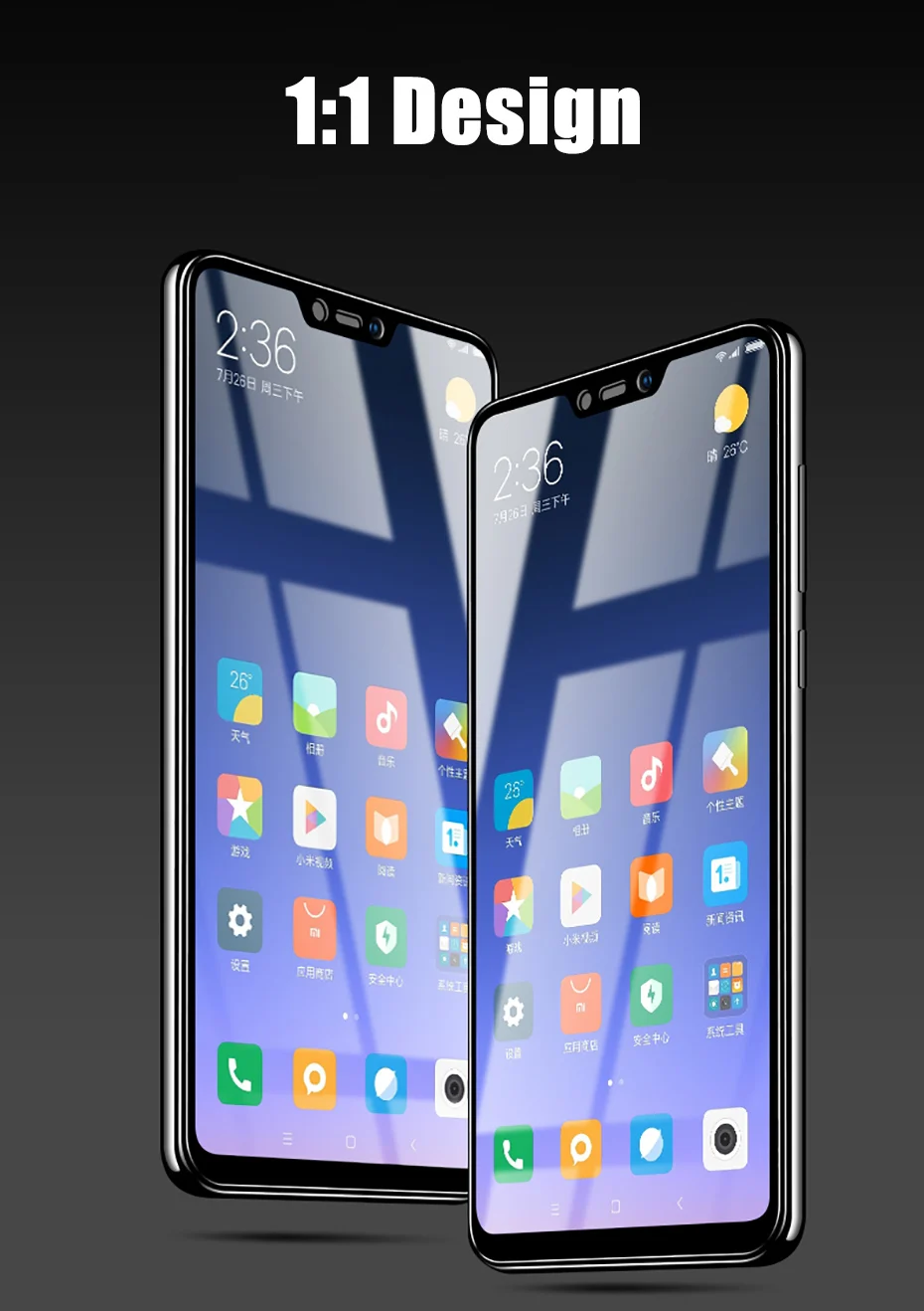 CAPAME Tempered Glass Screen Protectors For Xiaomi Redmi 6 6A Note 5 Pro 5A Prime Plus S2 Protective Glass On For Xiaomi Redmi 6 (2)