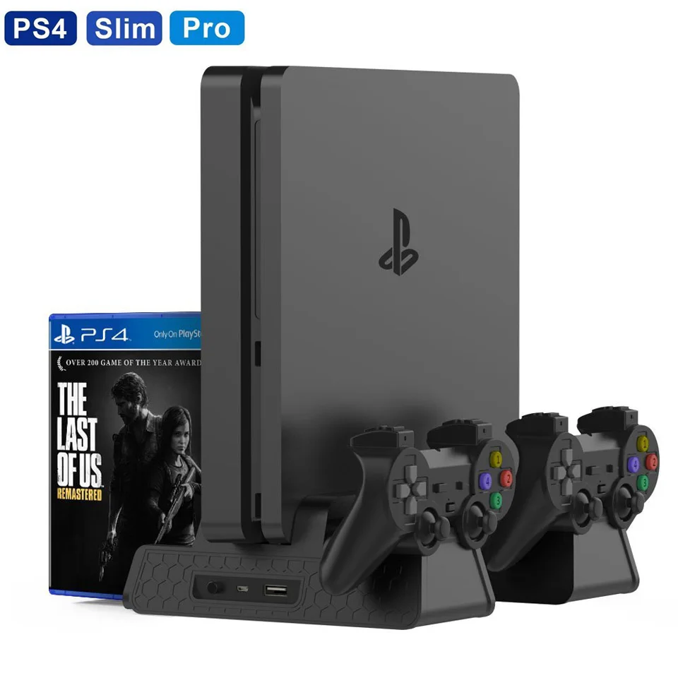 PS4 Accessories PS4/PS4 Slim/PS4 Pro Vertical Console Cooling Fan PS4 Controller Charger Game Disk Storage Stand Tower цена PS4 Accessories PS4/PS4 Slim/PS4 Pro Vertical Console Cooling Fan PS4 Controller Charger Game Disk Storage Stand Tower цены онлайн
