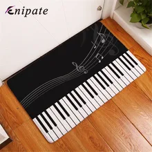 Enipate коврик для фортепиано, гитары, нот, узор, для двери, водонепроницаемый, цветные, противоскользящие, Bathroonm, коврики для кухни, украшение для дома