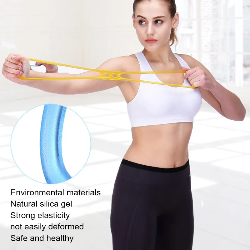 1 шт. Силиконовые Йога Drawstring груди Expander силиконовые для фитнеса Эластичный Drawcord похудения для похудения оборудование упражнений