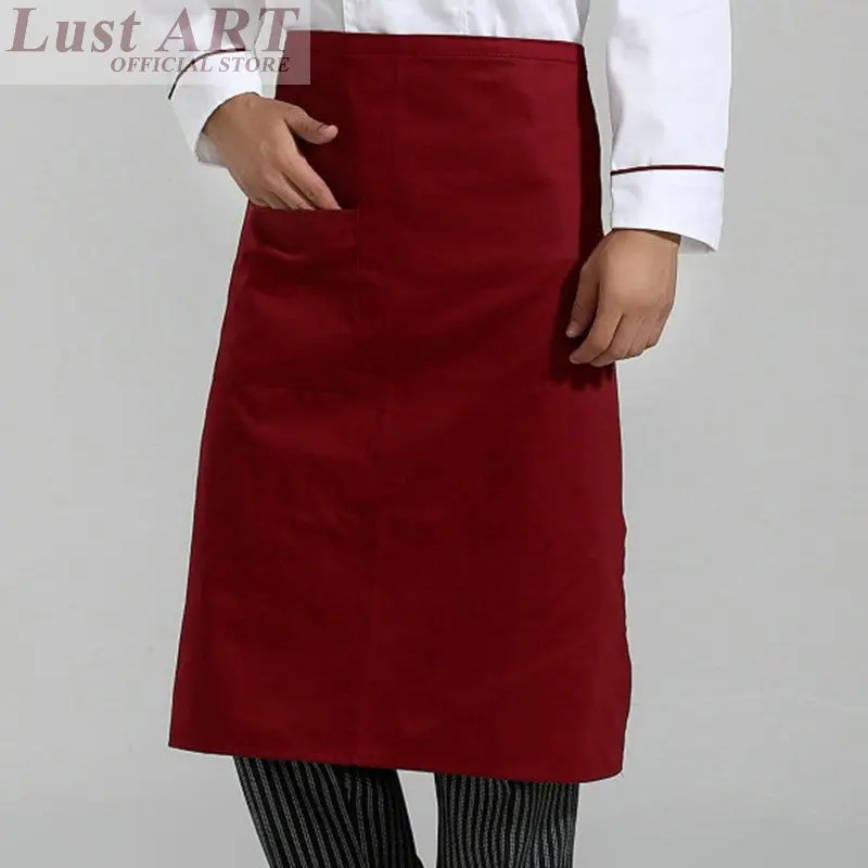Makanan Dapur Apron Setengah Panjang Celemek Kerja Restoran