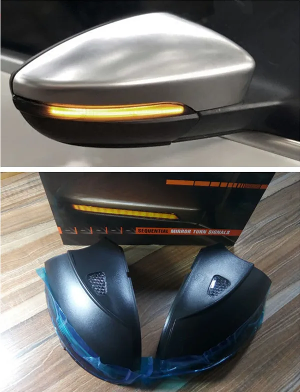 LED Flowing Rear View Dynamic Sequential MIRROR Turn Signal Light For VW Passat B7 CC Jetta MK6