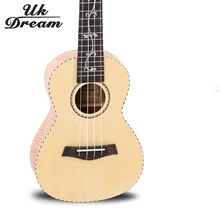 23-дюймовый акустическая гитара Укулеле, 18 ладов музыкальных инструментов четыре струны ели облицовк мини классические гитары ЯК-57Д