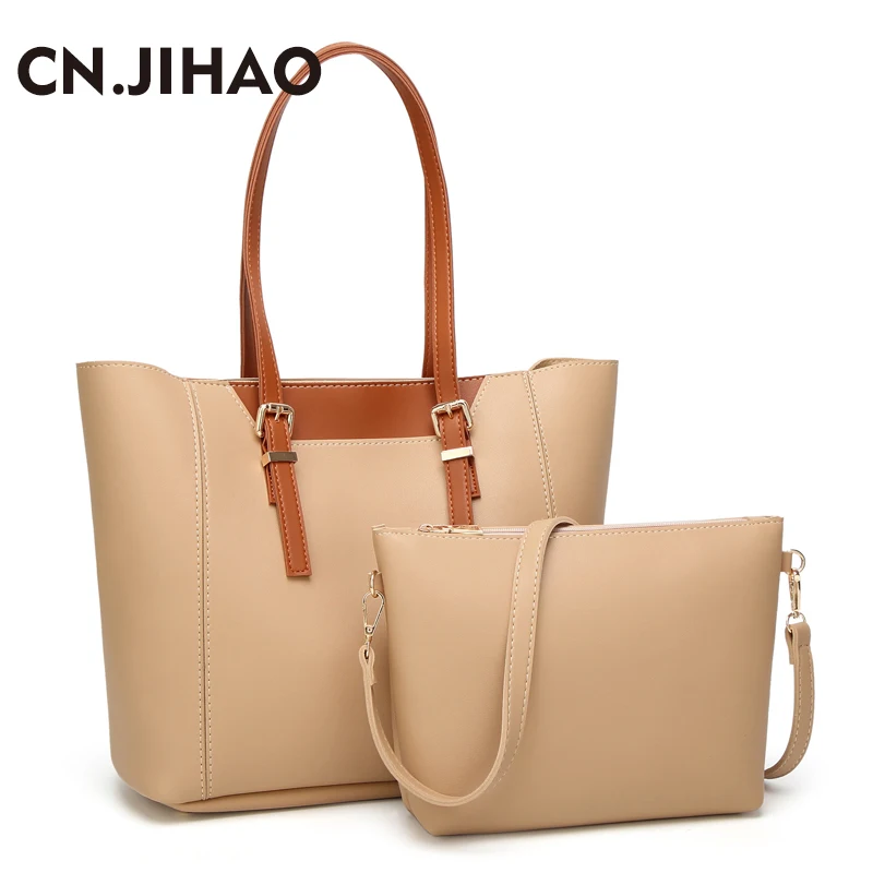 

JIHAO Fashion Crossbody Bag for Women PU Leather Shoulder Bag Female Solid messenger Tote bags Casual Bucket Soft Composite Bags