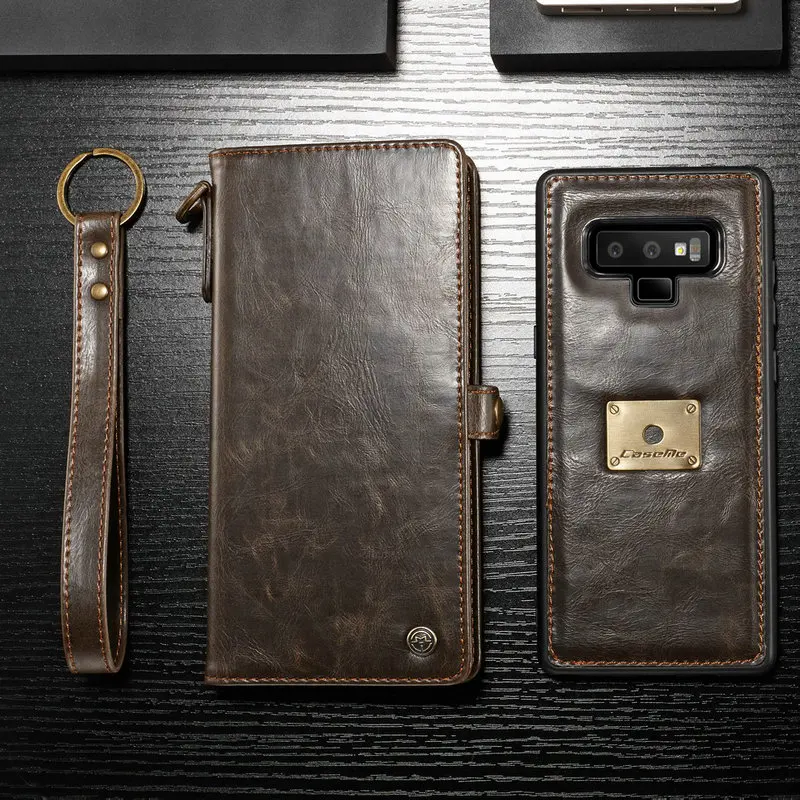 Чехол Кошелек CaseMe для Samsung Galaxy Note 9 с ремешком на запястье магнитный откидной