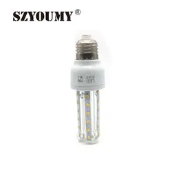 Szyoumy U Тип 7 Вт Светодиодные лампы E27 Кукуруза Светодиодные лампы накаливания SMD 2835 AC 85-265 В LED e27 огни теплый белый холодный белый
