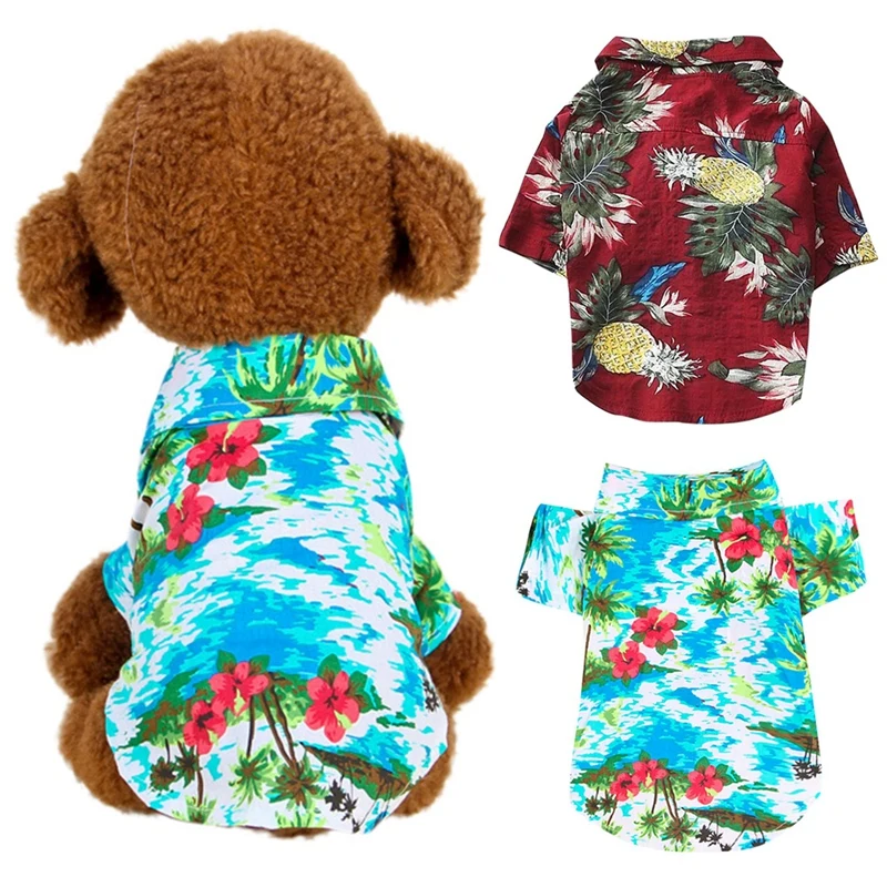 Dog Shirts Cotton Summer Beach Vest Short Sleeve Summer Beach Vest Short Sleeve font b Pet