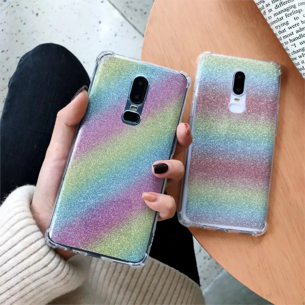 Защитный чехол Rainbow Shining для OnePlus 6 6T 5T TPU Sony XA XA2 Ultra Cover LG G6 G7 Q6 V10 V20 V30 Meizu M3 M5 Note M5S M6T |