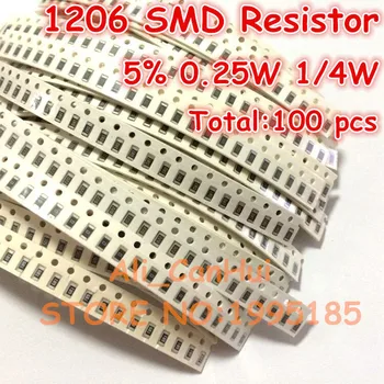 

100pcs/lot 1206 5% 4.7 Mohm 4.7M 475 1/4W 0.25W SMD Resistor 3.2*1.6mm