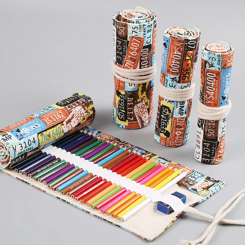 

36/48/72hole Kawaii Pencil Pouch Funda Para Boligrafos Cute Pouch Cartucheras Para Lapices Canvas Pencilcase Caixa De Lapis