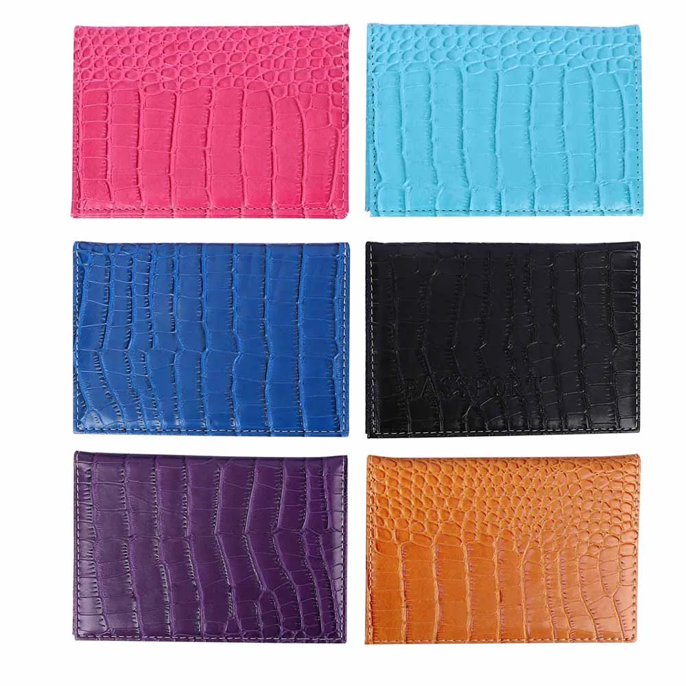 

Soft Passport Cover Leather Business Card Holder Passport Holder Protector Wallet Delicate PU Embossing Card bag