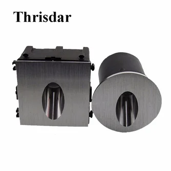 

Thrisdar 10PCS 1W 3W Waterproof LED Step Light Aluminum Embedded Wall Corner Light Round Villa Pathway Fence LED Footlight