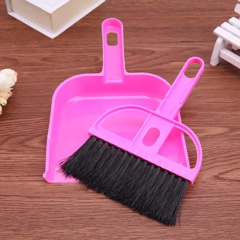 Mini Cleaning Toy Desktop Keyboard Sweep pretend Brush Plastic Broom