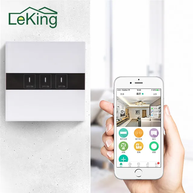 3 Way Wifi Smart Touch Switch Panel Remote Control Light 3 Way Wifi Smart Touch Switch Panel Remote Control Light Work With Alexa Home Voice Controlled