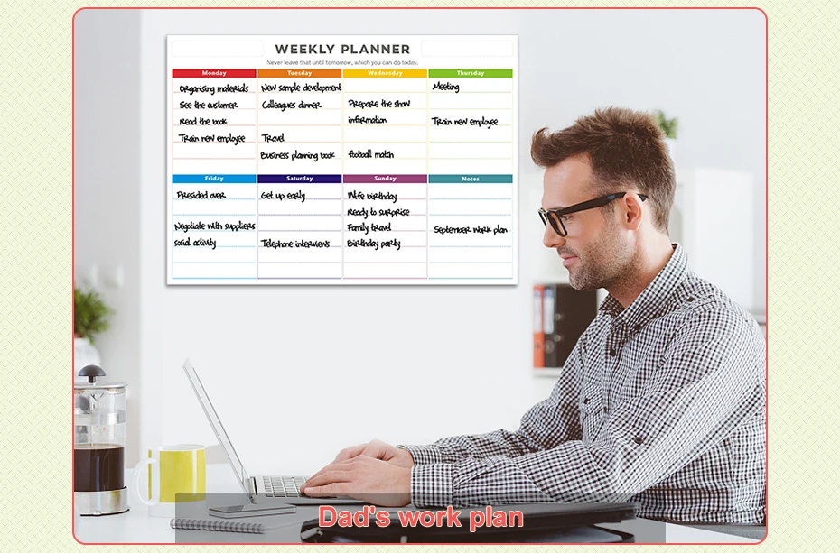 09 Fridge Magnets Magnetic Calendar Removable Weekly Planner Dry Erase Drawing Monthly Planner Board Fridge Schedule Magnet Sticker