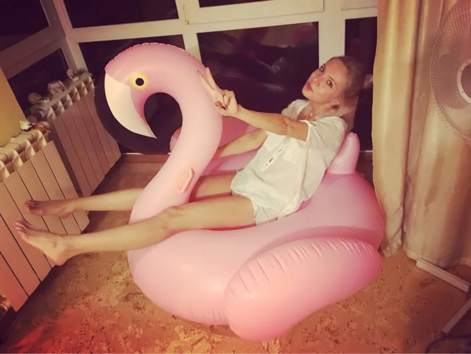 Розовое золото надувной фламинго бассейн поплавок игрушки надувной бассейн езда на плаванье кольцо гигантский Фламинго Flotadores Para Piscina - Цвет: Pink Flamingo
