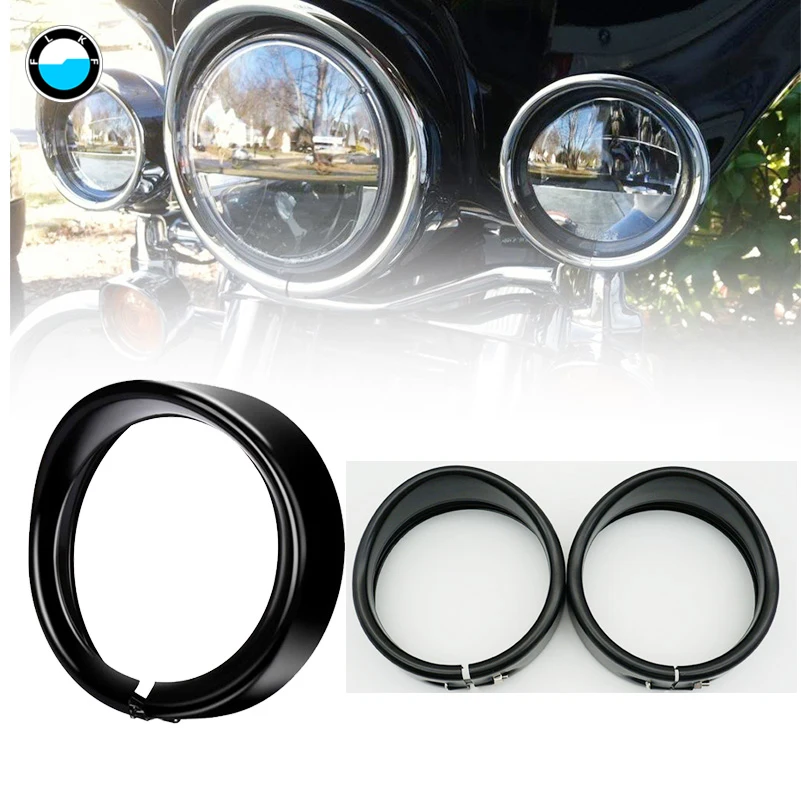 7inch Headlight Headlamp Trim Ring Harley 4.5 inch Fog Light Trim Ring