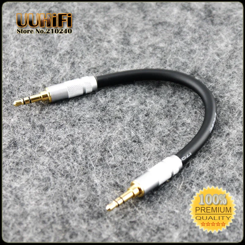 

1PCS/10CM 3.5mm To 3.5mm 4N OFC Canare Audio Cable For Portable Amplifier