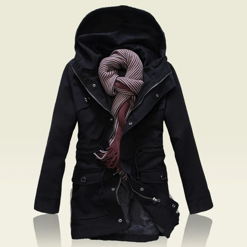 

MYAZHOU 2018 Trench Coat Mens Jacket 4XL Autumn Long Coat Mens OverCoat Slim fit Brand Clothing Windbreaker Male Business