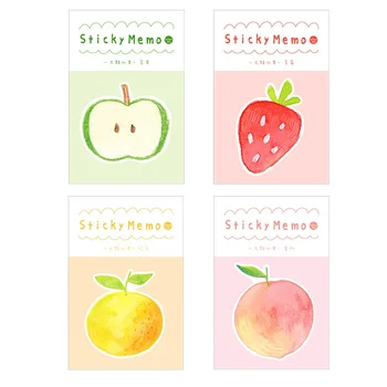 

36 pcs/Lot Fruit sticky memo pads Big Apple Strawberry color post notes stickers marker it tag Stationery Office School F636