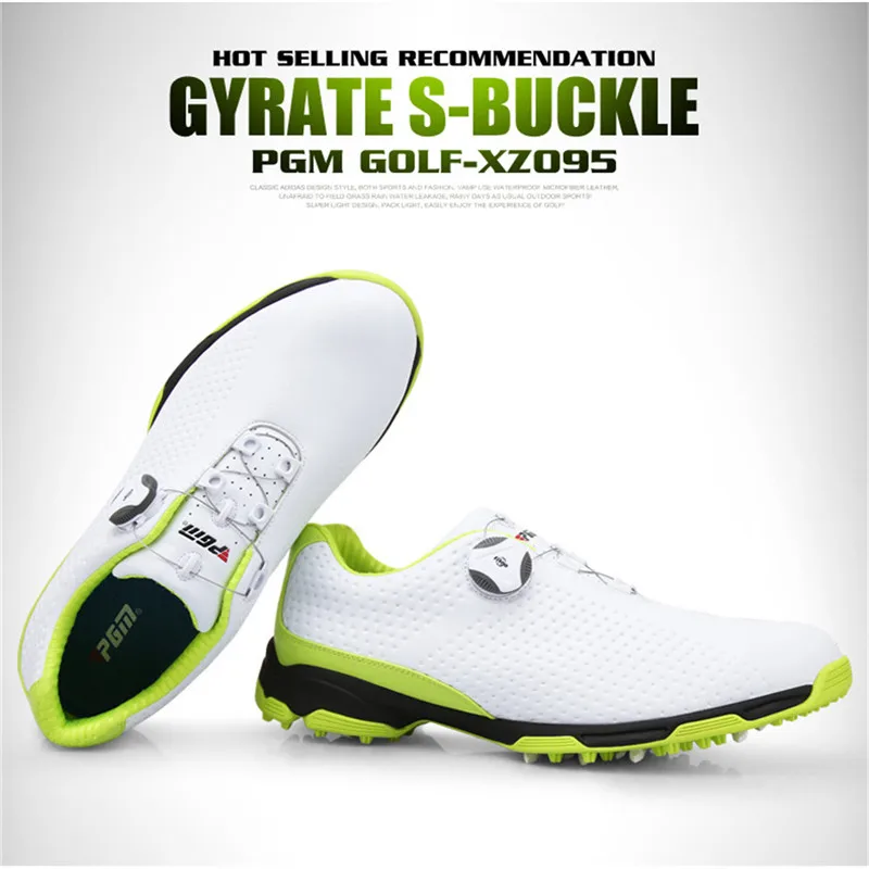 Новинка, PGM обувь для гольфа, мужская спортивная обувь, водонепроницаемые, с пряжкой, дышащие, противоскользящие, мужские кроссовки для тренировок XZ095