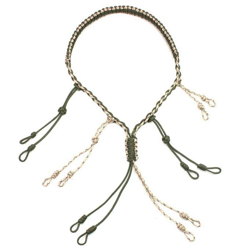 

Hunting Collar Outdoor Wild Collar Sling Woven Rope Umbrella Bird Gadget Green + Acu Camouflage