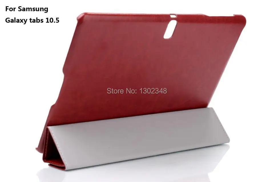 

Full Color Crazy Horse Slim Fold Folio Stand PU Leather Funda Case For Samsung Galaxy Tab S 10.5 T800 T801 T805 10.5" Tablet