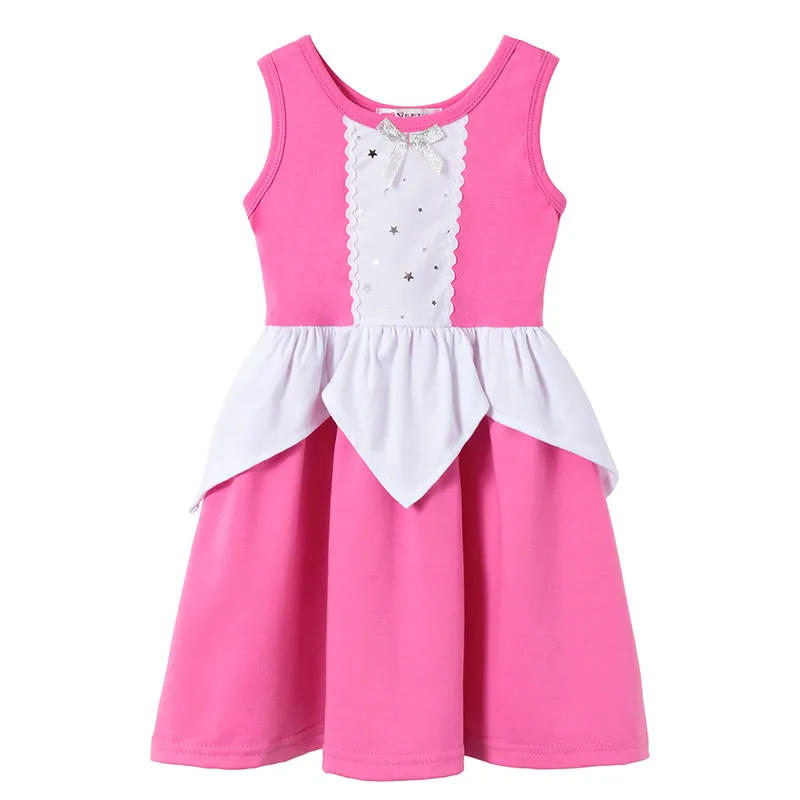 Aurora Dress Платье для маленьких девочек «Белль» Детское платье «Красавица и Чудовище», «Принцесса Эльза и Анна», «Белоснежка», «Микки», «Фея», для ролевых игр - Цвет: Aurora Dress