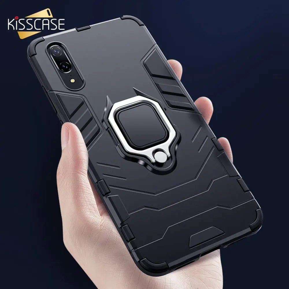 Противоударный чехол подставка KISSCASE для Redmi Note 7 с полной защитой армированный