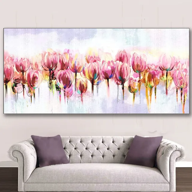 hand painted flowers oil painting on canvas handmade acrylic floral