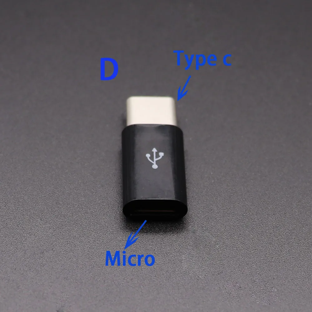 Адаптер типа C для Micro USB для samsung, кабель-конвертер для зарядки и передачи данных для iPhone X 8 7 для xiaomi для redmi 4x5 plus type-c OTG - Цвет: D