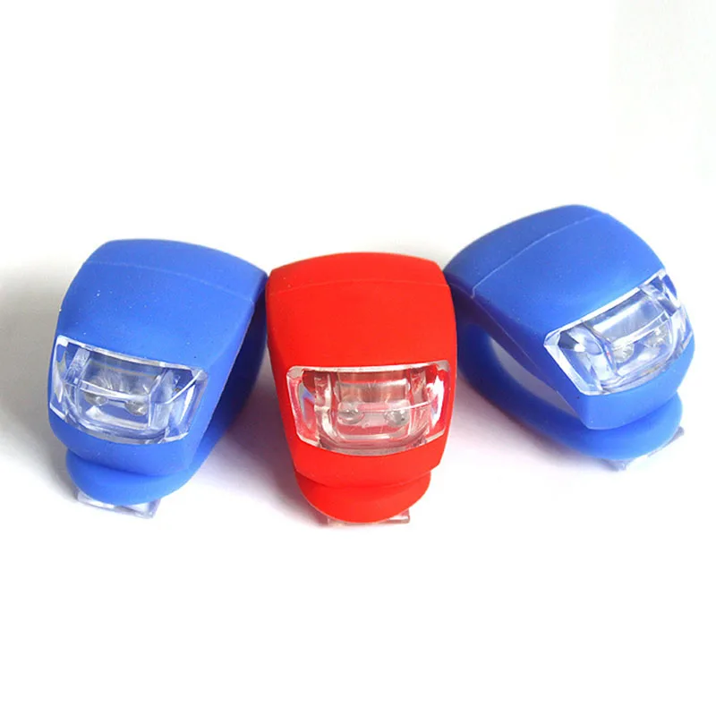 Excellent Cycling Warning light Silicone Bicycle Lights Helmet LED Flash light Waterproof Wheel Front Bike Light Rear Tail Lamp 2