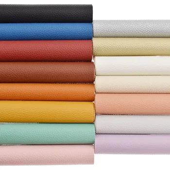 

2019 New 1/2 Yard Synthetic PVC Leather Fabric Litchi Grain Printed Faux Leather For Bows Handmade Diy Sewing Materials