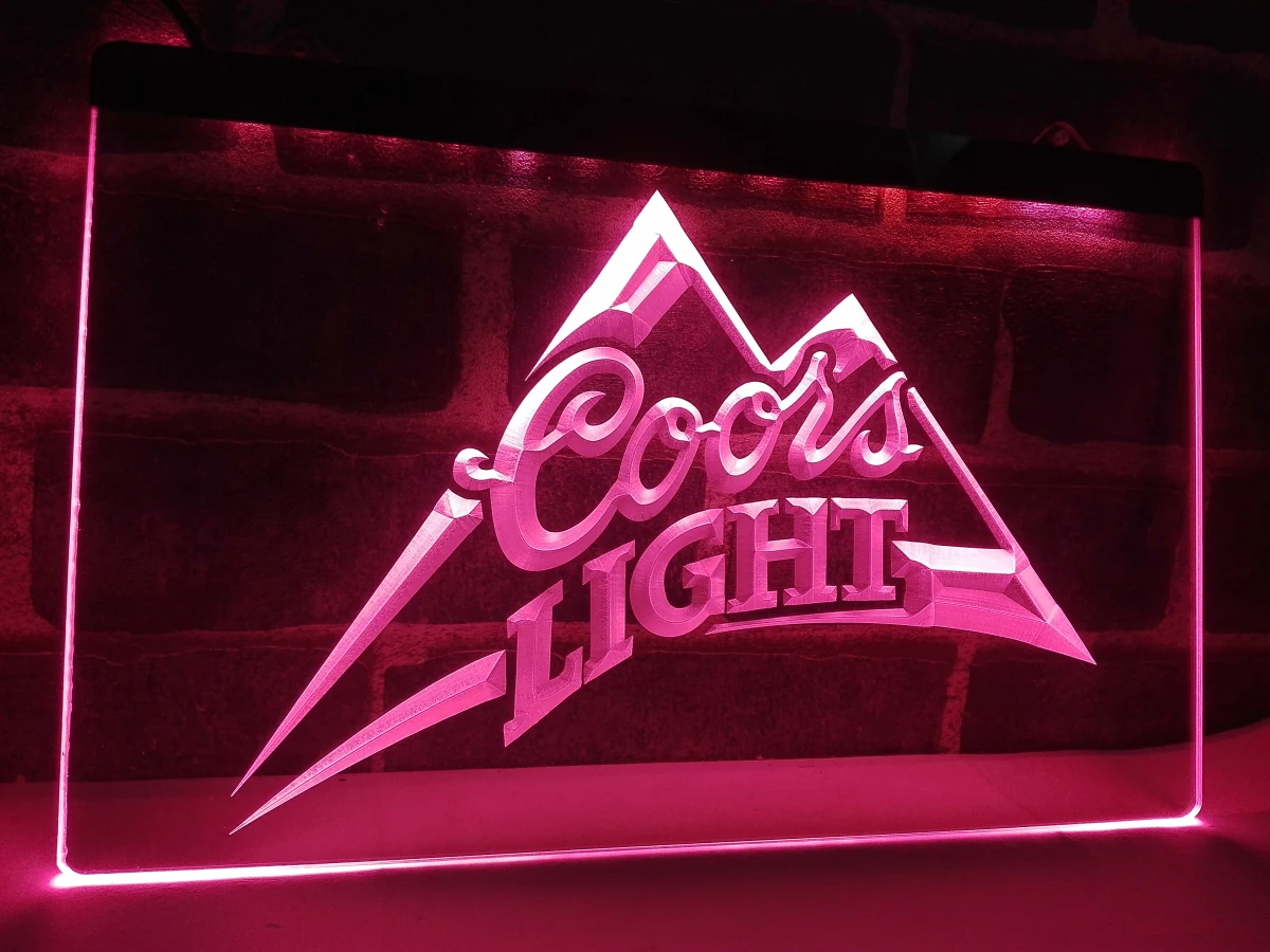 LA004 светлый пиво Coors Логотип бара паба светодиодный светодиодная неоновая