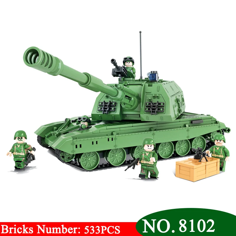 

Winner 8102 Tank Battle 2S19 Self Propelled Howitzer Team Military series Set Building Brick Block Educational Toy Kids Toys