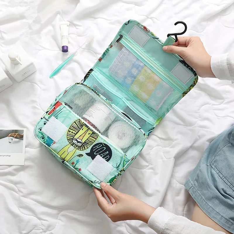 

High quality portable waterproof hook wash bag beautician cosmetics storage bag woman man outdoor travel bag cosmetic bags
