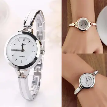 

Women Girl Simple Classic Watch Quartz Analog Round Dail Stainless Steel Case Band Fashion Casual Wrist Watches Dress Gifts