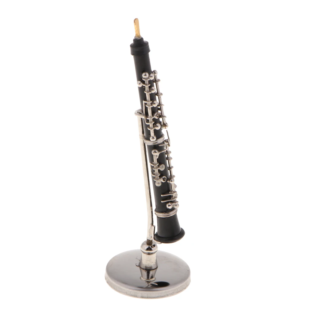 7.5cm 2.95inch Tooyful деревянный миниатюрный oboe с футляром стенд моделирование музыкальный инструмент украшения дома украшение студии - Цвет: 7.5cm 2.95inch