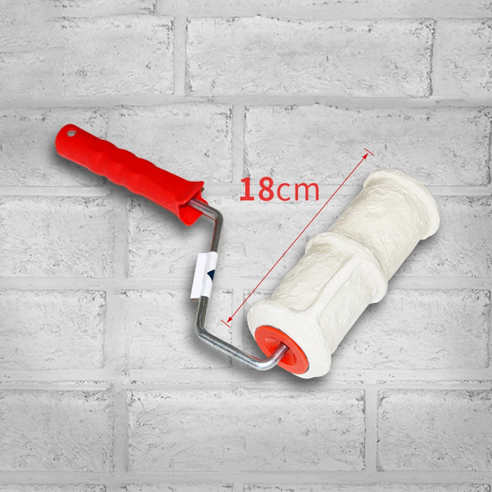 8 Inch Construction Tool Brush Handle Replacement Wall Decoration Patterned Rubber Draw DIY Embossing Cylinder Art Paint Roller 8 Inch Construction Tool Brush Handle Replacement Wall Decoration Patterned Rubber Draw DIY Embossing Cylinder Art Paint Roller