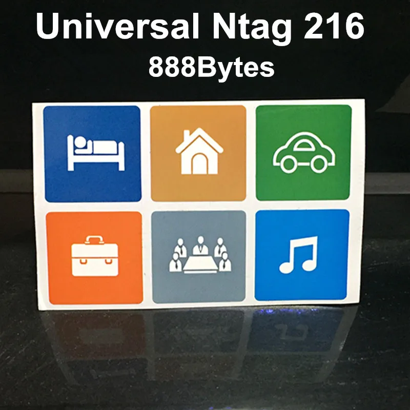 6 шт./лот) NFC метки наклейки на ключ Ntag216 NDEF 13,56 МГц RFID, Смарт-этикетка для всех телефонов Android