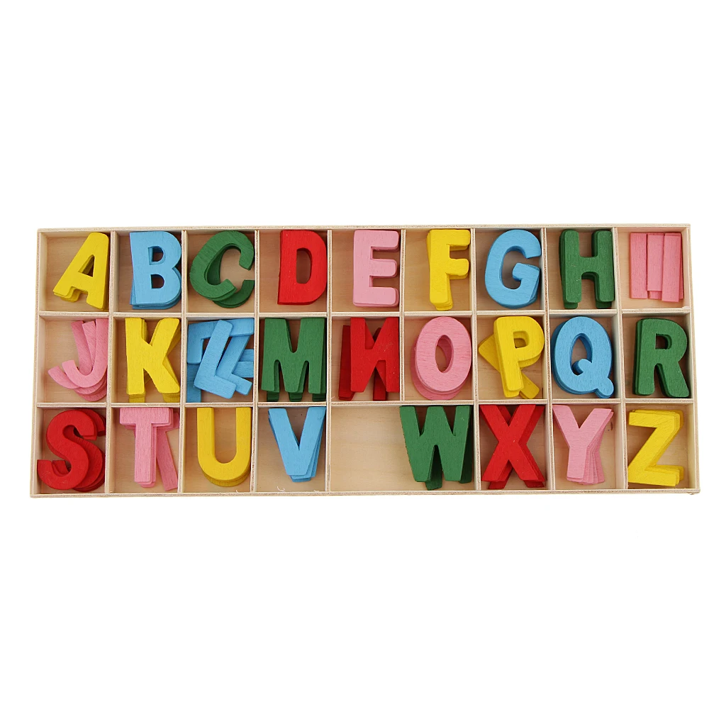 156pcs Wood Alphabet Letters 