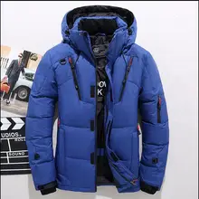 Высокое качество 90% белый утиный толстый пуховик Мужское пальто зимние парки Мужская теплая брендовая одежда Зимний пуховик верхняя одежда