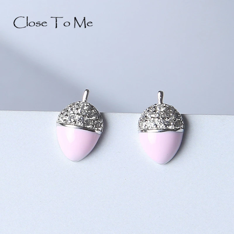 

Close To Me Real S925 Sterling Silver Creative Handmade Fine Jewelry Cute Pine Cone Simple Stud Earrings for Women