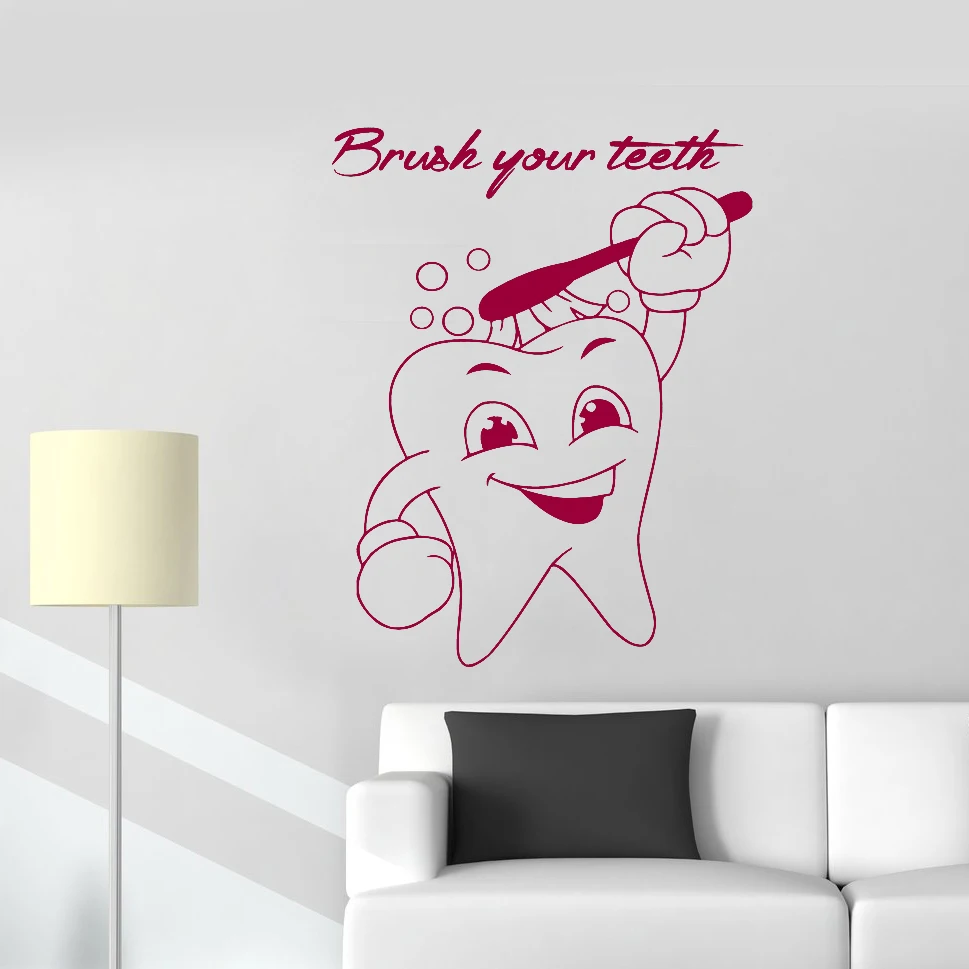 Lucu Gigi Dinding Decal Removable Wallpaper Untuk Dekorasi Kamar