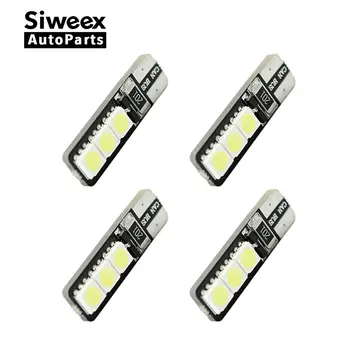 

4X T10 194 168 W5W Car LED Bulbs 6 SMD 5050 Side Wedge Light Instrument Panel Lamp Canbus Error Free White Warm White DC 12V