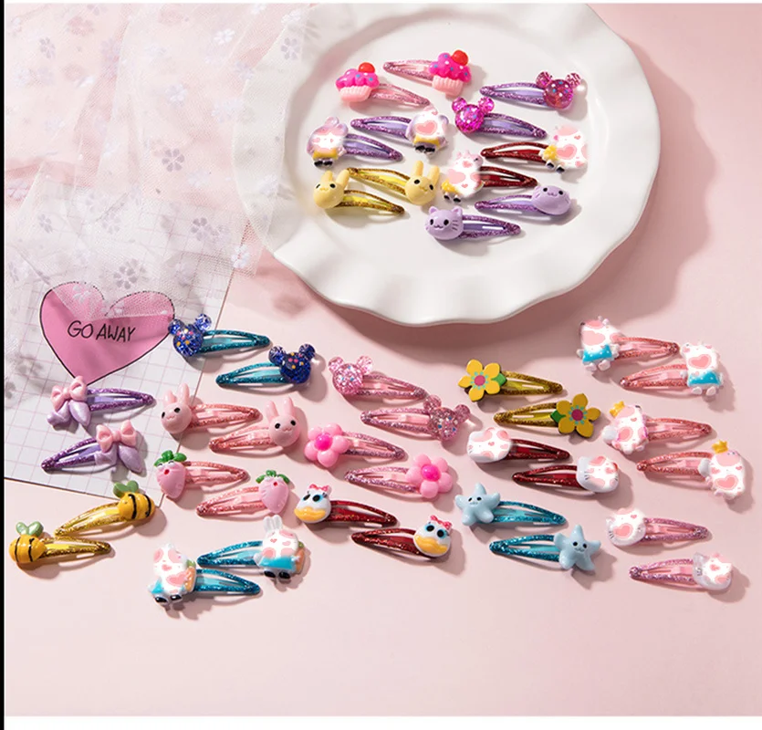 

1Pair Mix Color Styles Flower Cartoon Assorted Lovely Kids Girls Woman HairPin Clips Girls Hair Accessories Jewelry